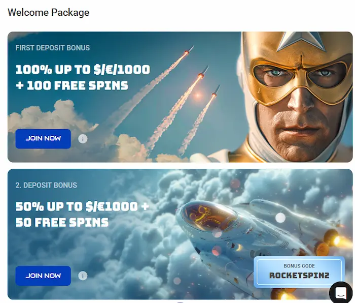 Rocket Spin Casino Australia promotions